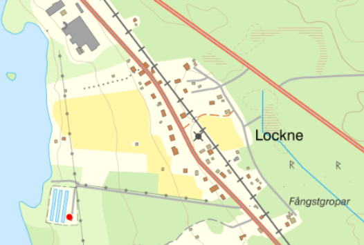 Kartbild över Lockne