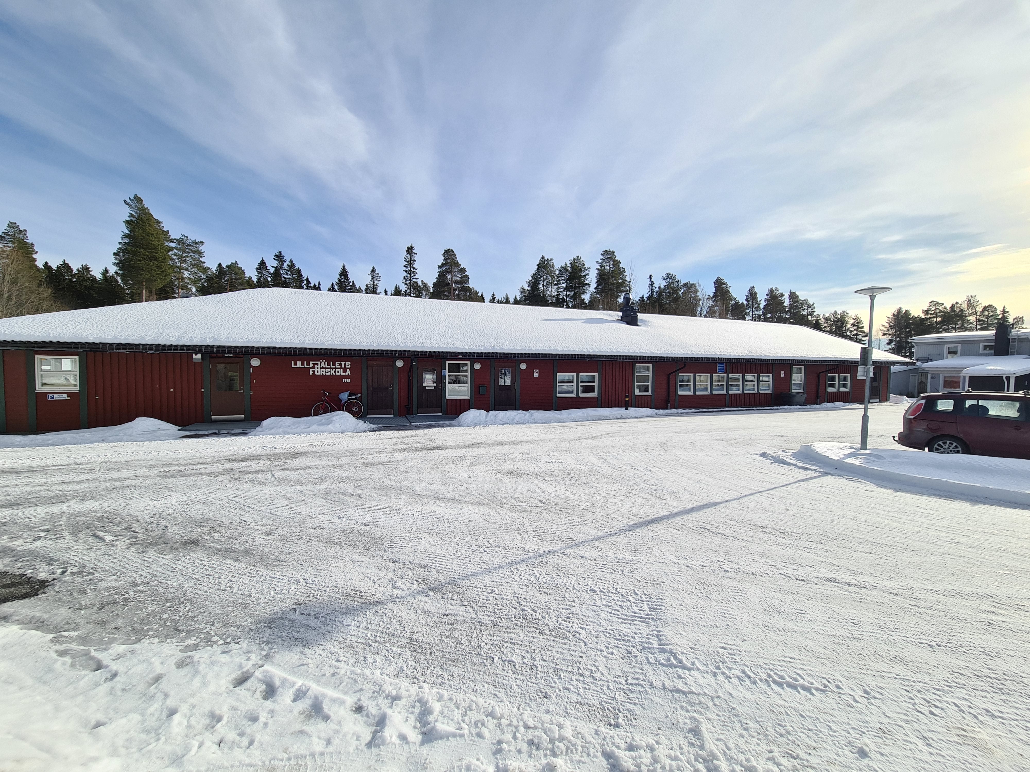 Bild över förskolan Lillfjället vintertid