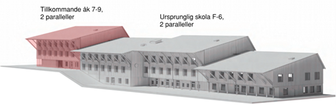 bilden visar skiss över skolan