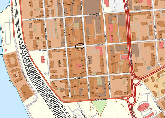 Karta som visar var trafikstörningen är