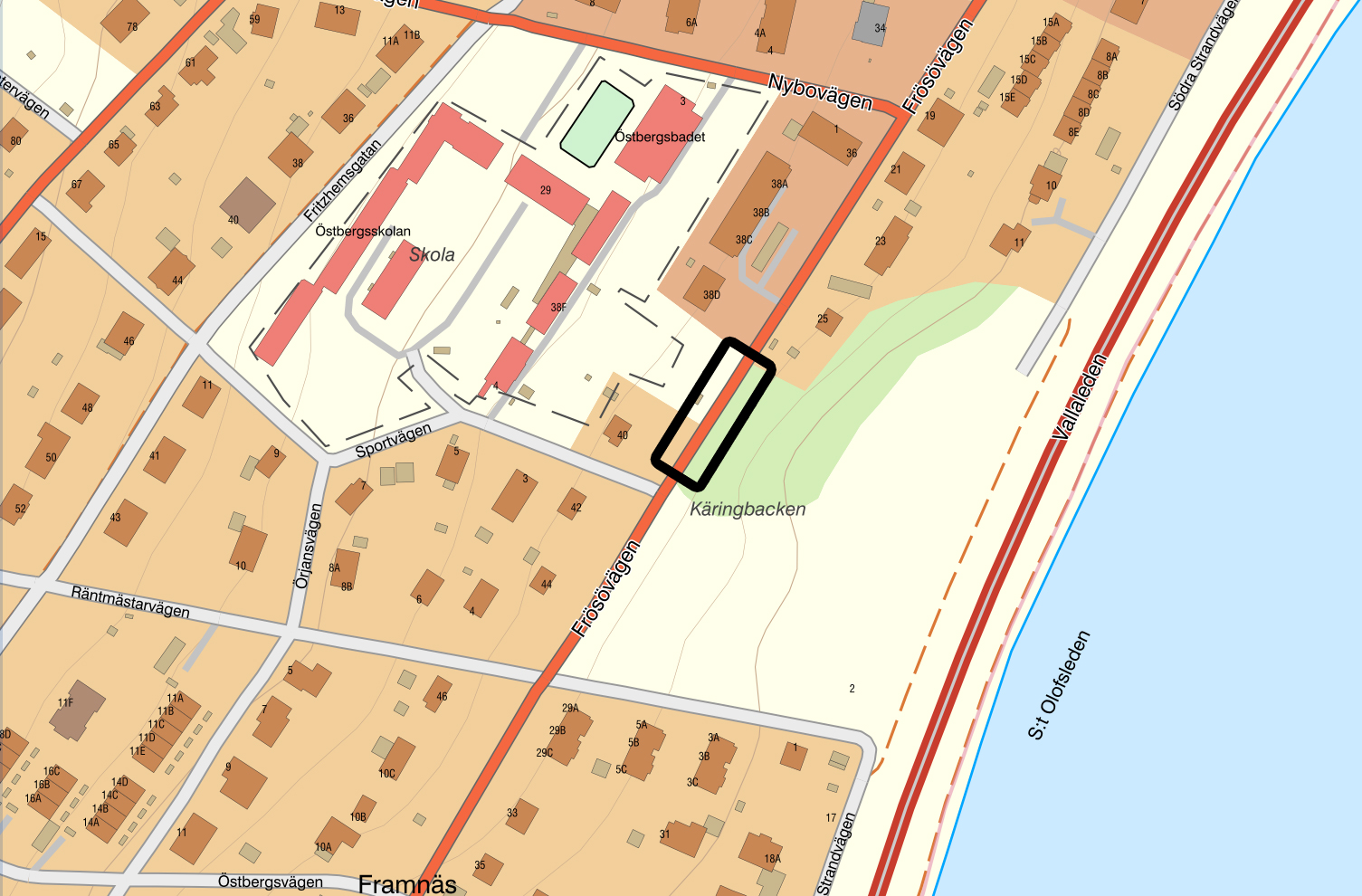 Karta som visar var trafikstörningen är