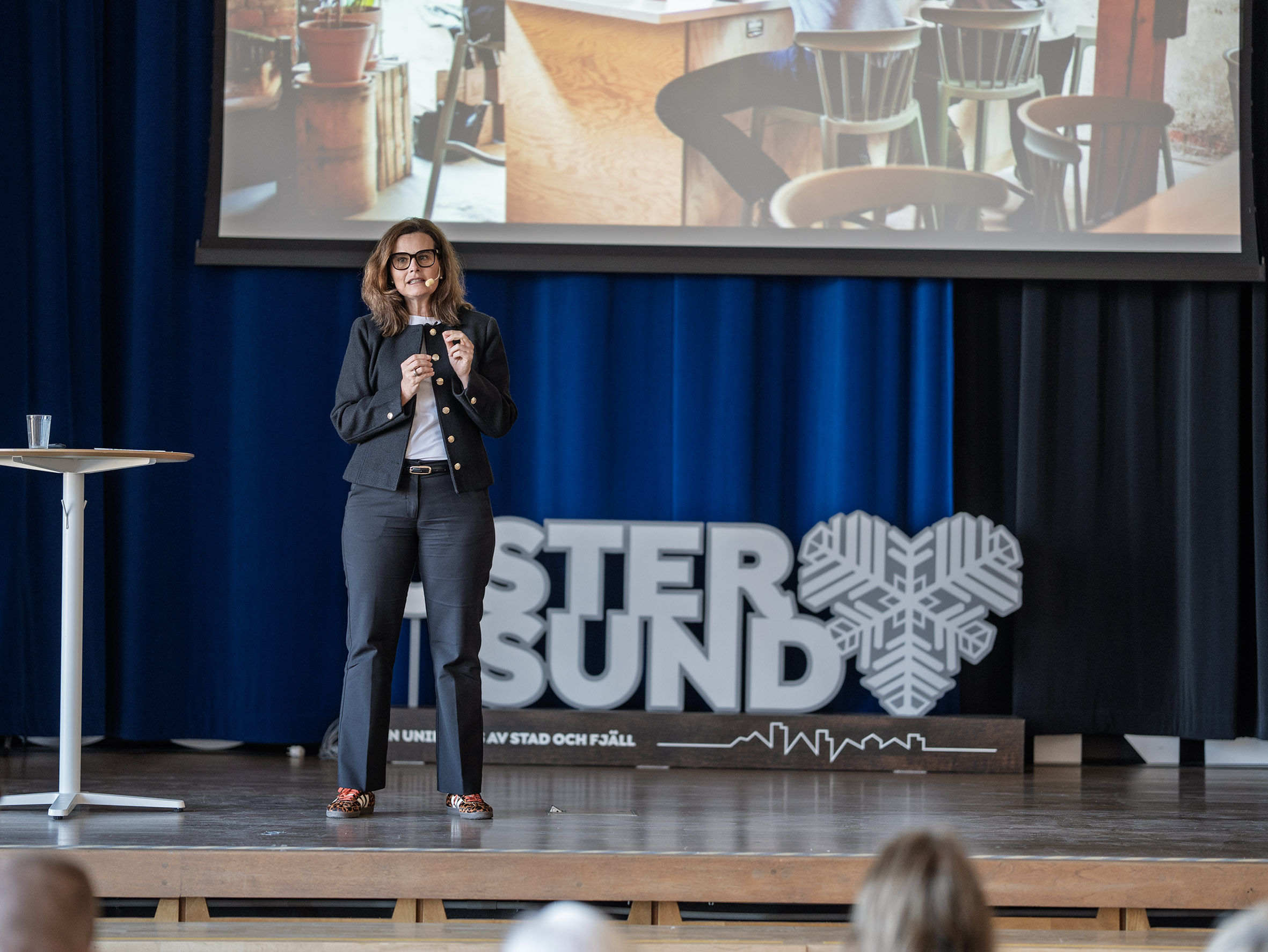 Sara Schelin, kommundirektör, på företagsfrukosten