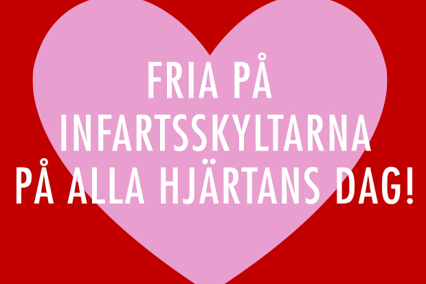 Fria på digitala infartsskyltarna
