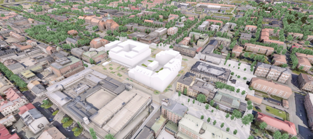 3D-stadsmodell över Östersund