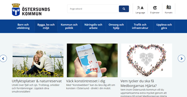 Startsidan för www.ostersund.se