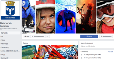 Facebooksidan för Östersunds kommun