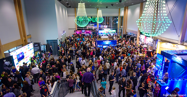 Foajén på Östersund Arena under Melodifestivalen 2015