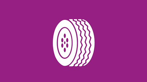 Symbol för däck med fälg