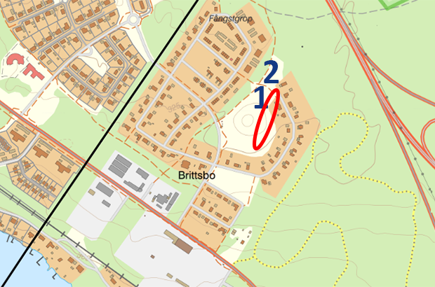 Karta över Brittsbo