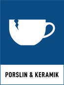 Trasig kaffekopp som symbol för porslin och keramik