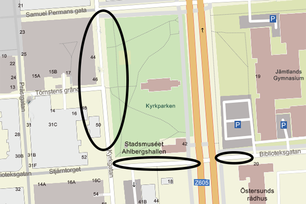 Karta som visar var trafikstörningarna är