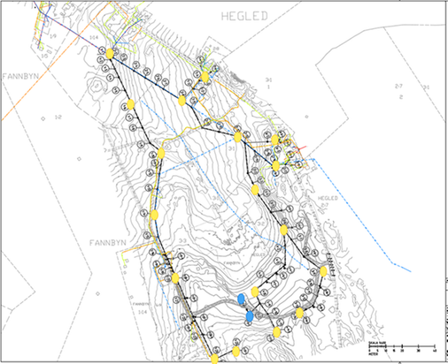 Karta över Hegled