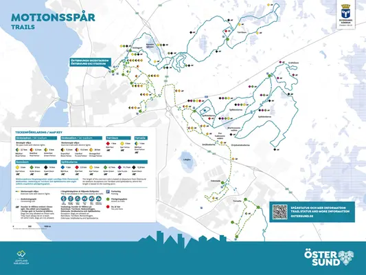 Spårkarta över Östersunds skidstadion