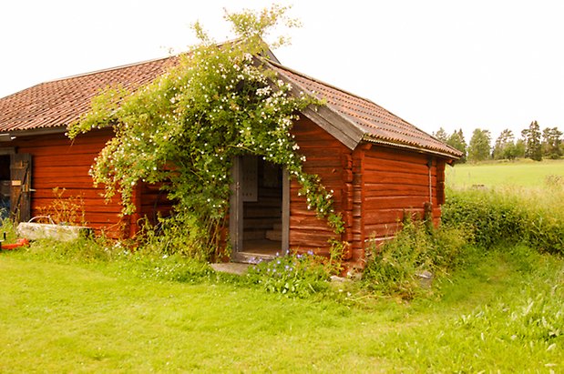 Andersön 1:25. Röd timrad byggnad.