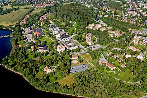 Flygfoto över Frösö sjukhusområde