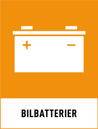 Symbol för bilbatterier