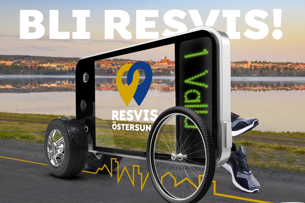 Konceptbild ResVis - app för hållbara transportsätt