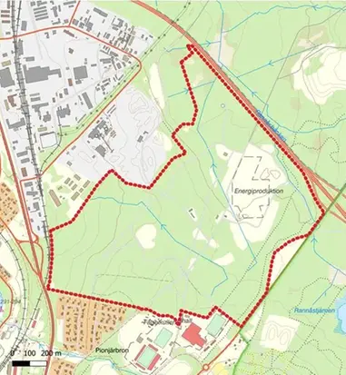 Karta över området